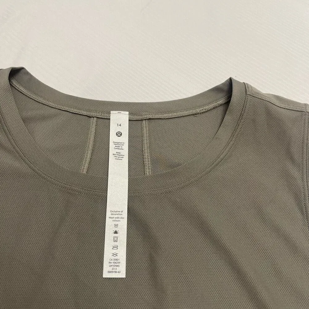 NWT Lululemon Muscle Love Crop Tank Tough Dark Olive Green Size 14 New